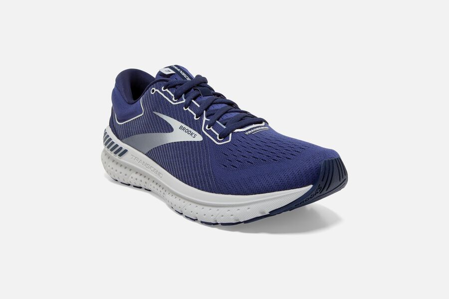 Brooks Running Shoes - Transcend 7 Road Mens - Navy/Silver - FCT-486027